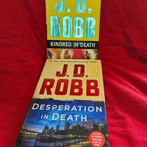 2 hardback books by JD Robb